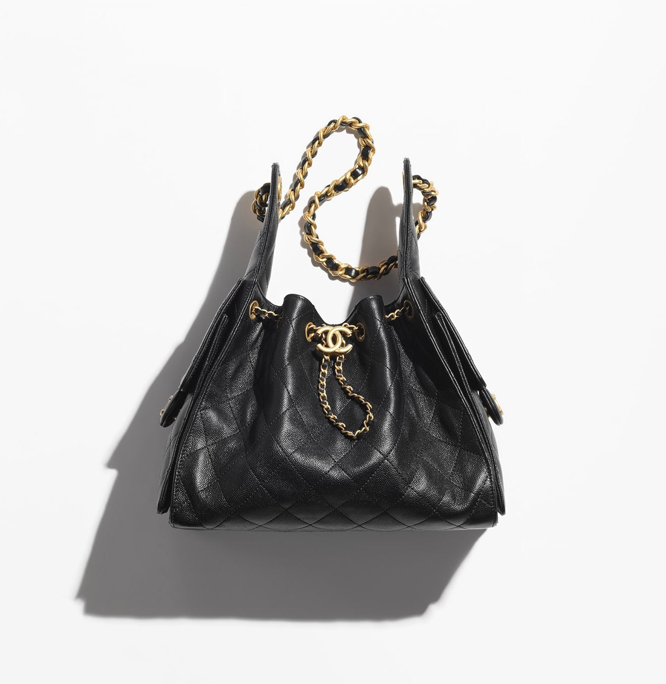 Chanel 25 Medium Handbag Grained Calfskin & Gold-Tone Metal