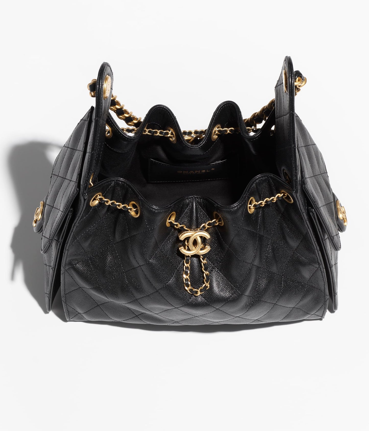 Chanel 25 Medium Handbag Grained Calfskin & Gold-Tone Metal