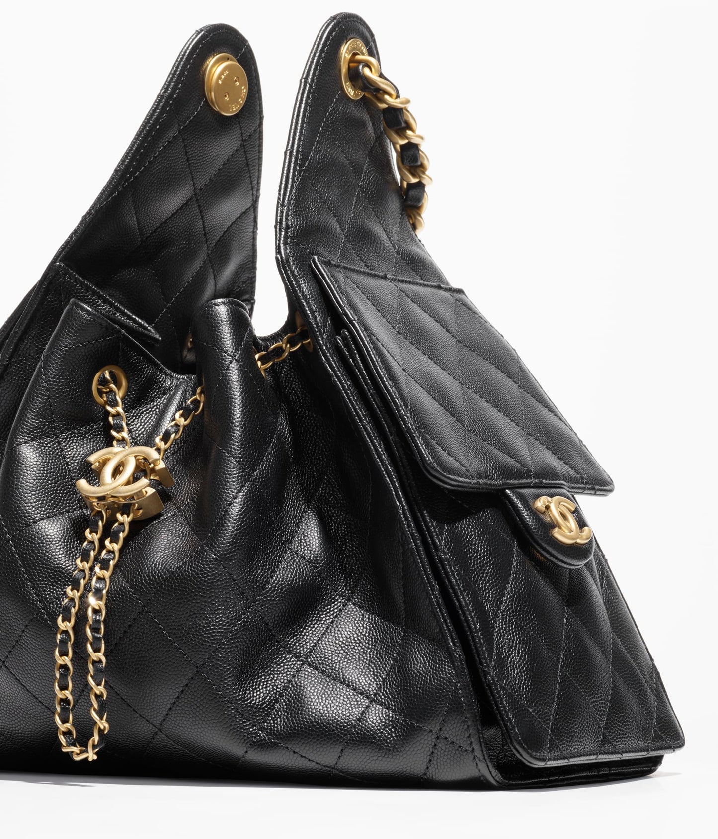 Chanel 25 Medium Handbag Grained Calfskin & Gold-Tone Metal