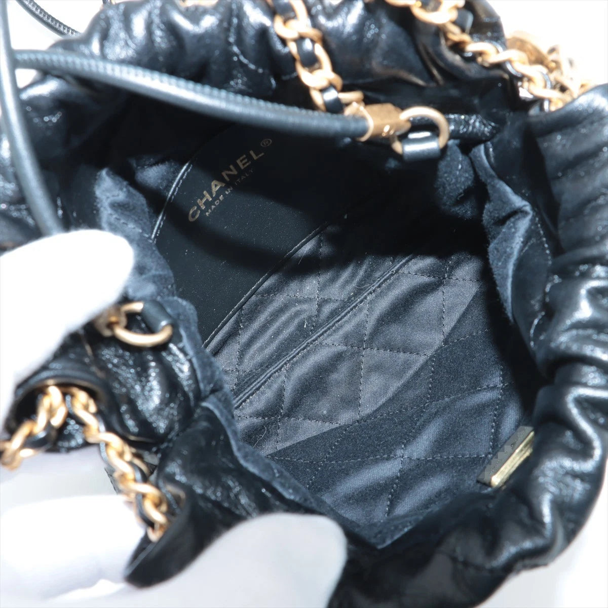 Chanel 22 Mini Leather Chain Shoulder Bag