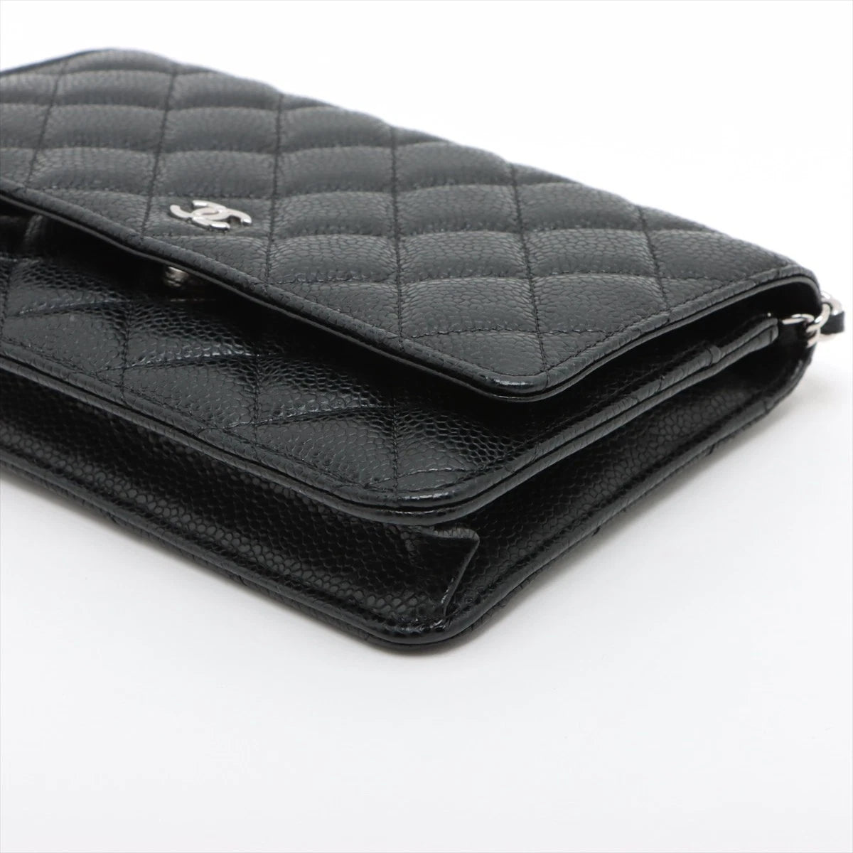 Chanel Matelasse Caviar Skin Wallet On Chain Lambskin