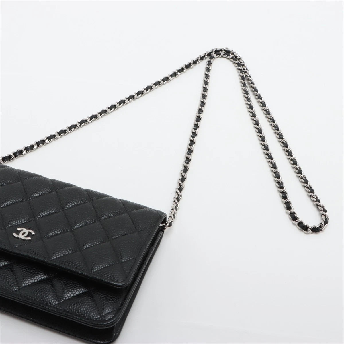 Chanel Matelasse Caviar Skin Wallet On Chain Lambskin