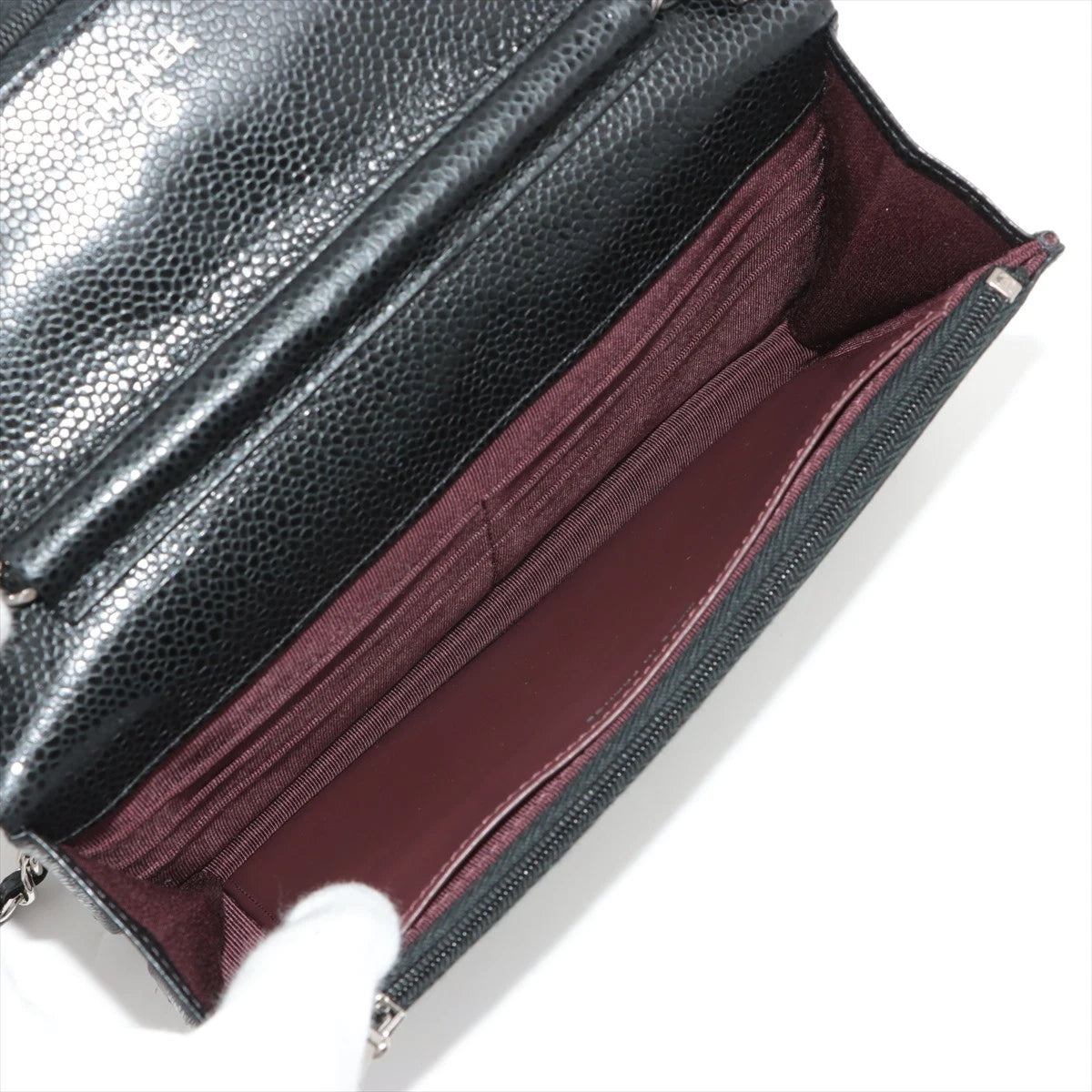 Chanel Matelasse Caviar Skin Wallet On Chain Lambskin