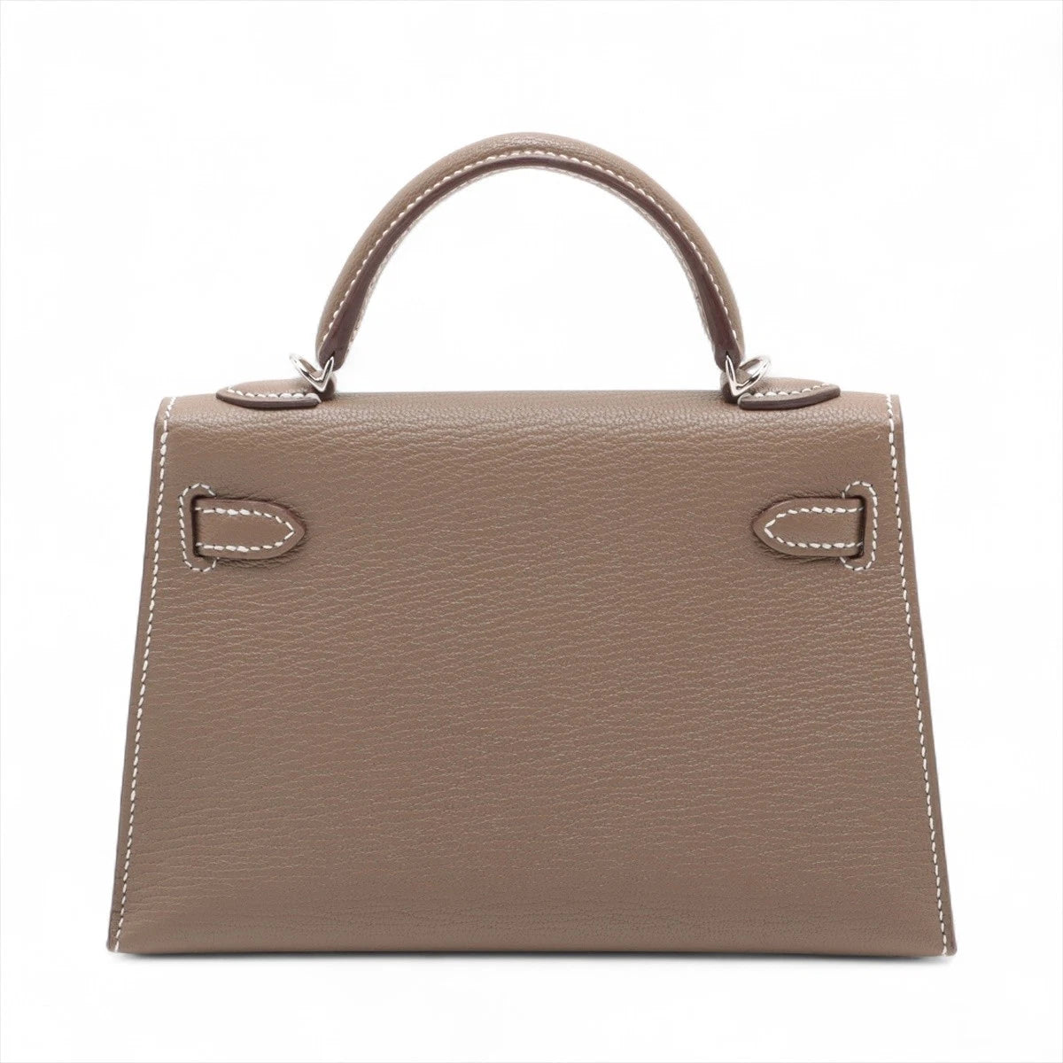 Hermès Mini Kelly Etoupe Epsom Silver Hardware