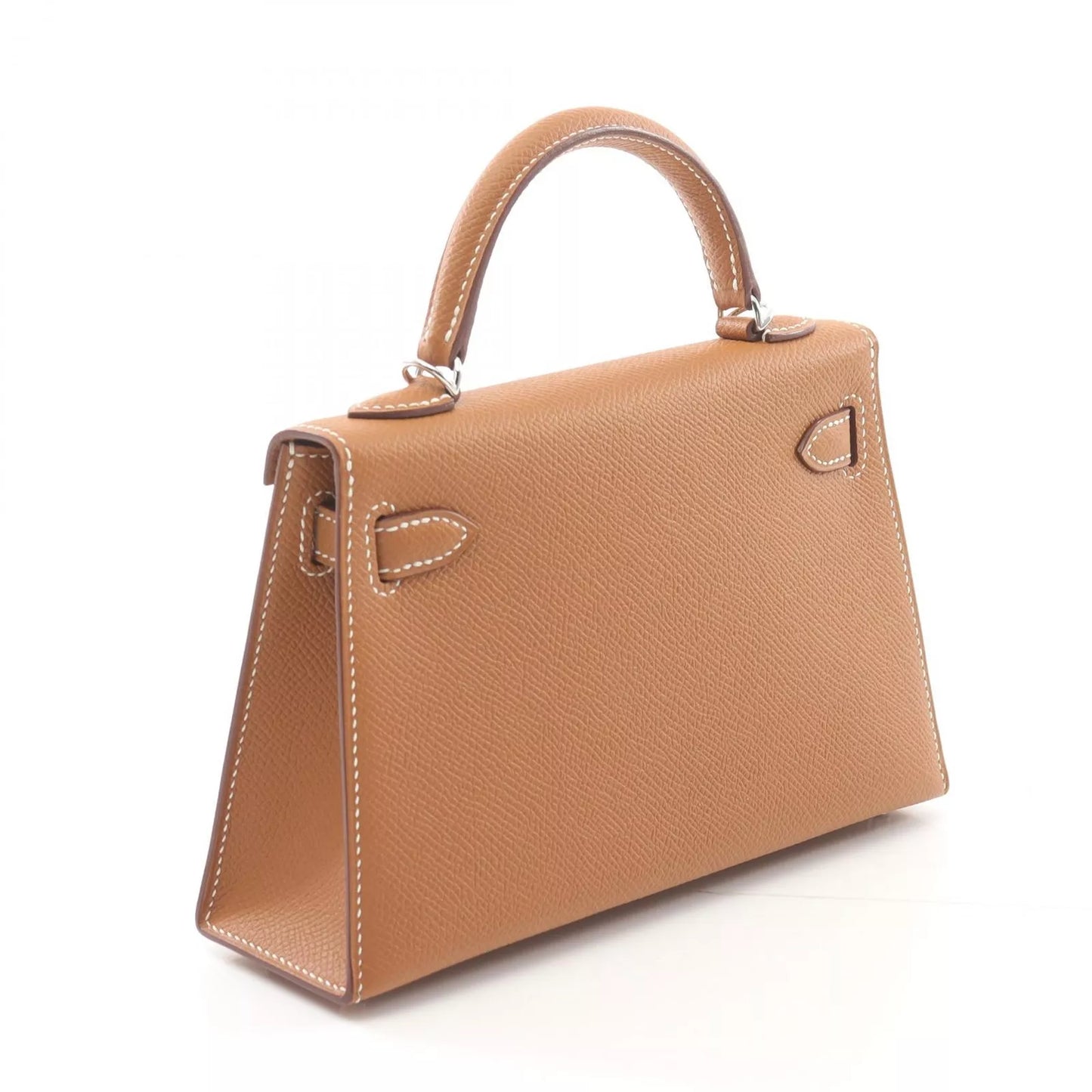 Hermès Mini Kelly Brown Epsom Silver Hardware