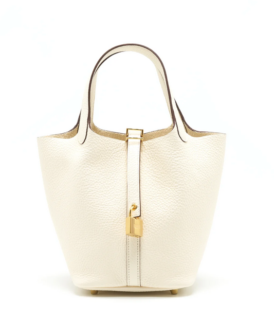 Hermes Picotin 18 MM Taurillon Clemence Nata Gold Hardware