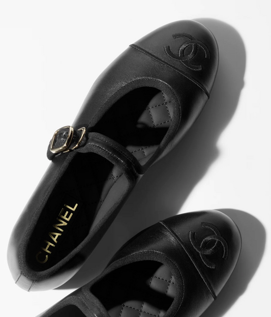 Chanel Leather Mary Janes Shoes