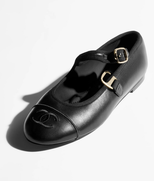 Chanel Leather Mary Janes Shoes