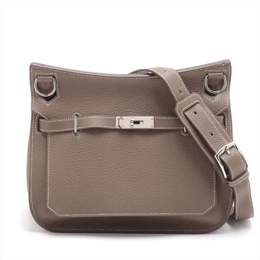 Hermès Jypsiere 28 Taurillon Clemence Etoupe Silver Hardware