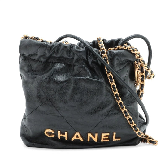 Chanel 22 Mini Leather Chain Shoulder Bag